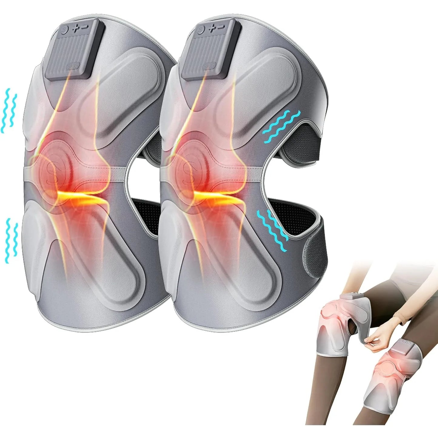 SKG Cordless Heated Knee Massager With Gentle Heat And Vibration