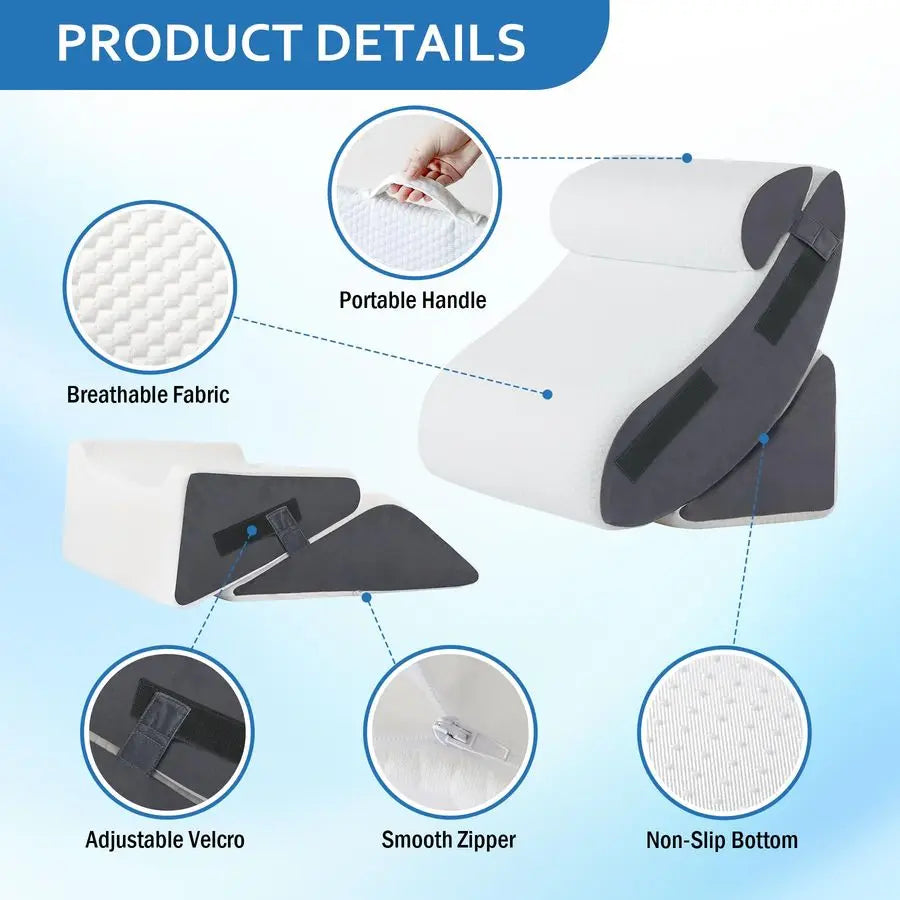 Orthopedic Wedge Pillow Set for Postoperative Recovery and Acid Reflux