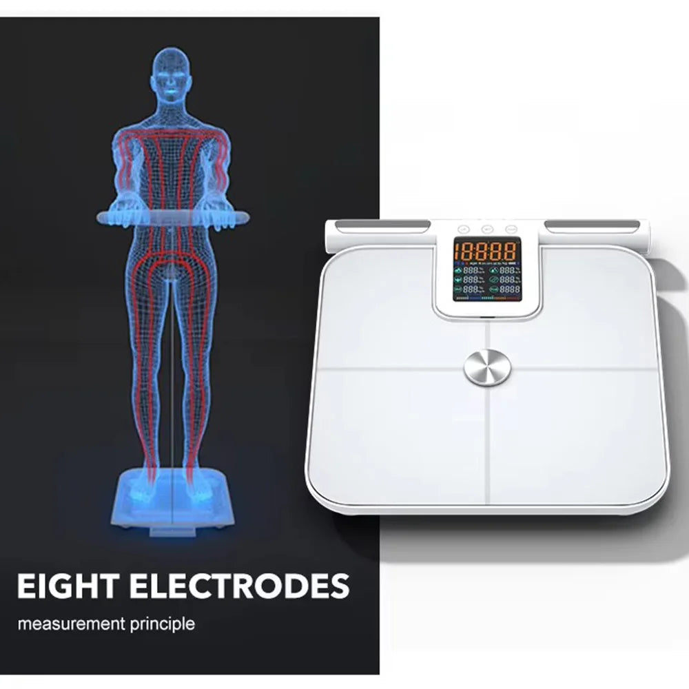 Smart 8-Electrode Body Weight Scale Full Body Composition Analyzer