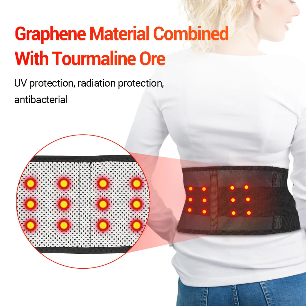 Adjustable Tourmaline Self-Heating Magnetic Back Support Belt