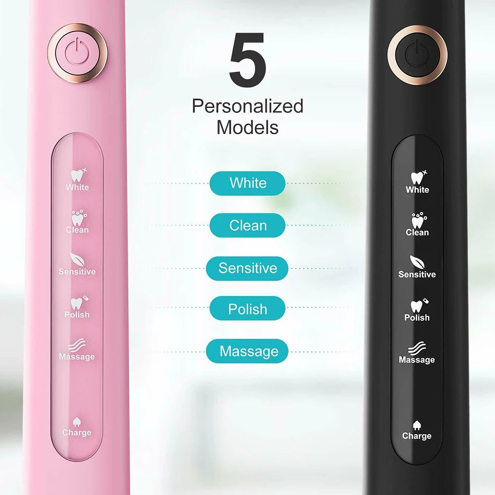 Fairywill Sonic Electric Toothbrush D7 Set With USB Charger