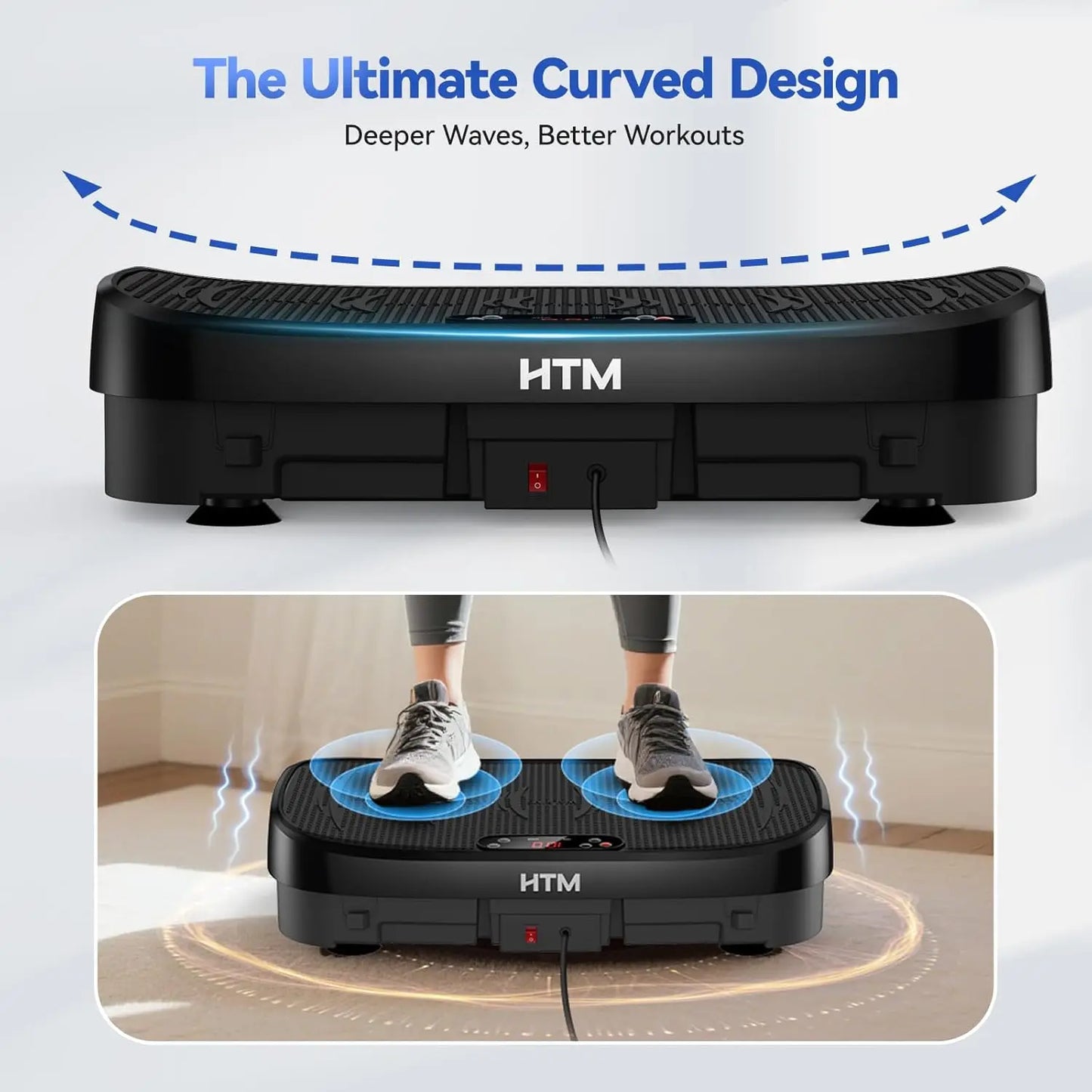 HTM Vibration Plate Fitness Multi-Function Trainer for Home Gym
