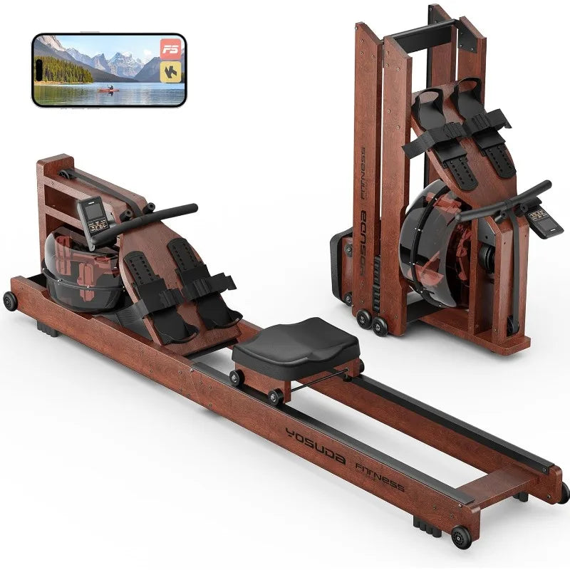 YOSUDA Water Rowing Machine With 400 Lbs Capacity Monitor