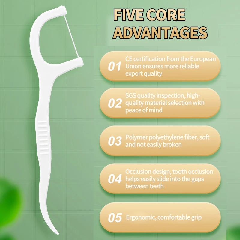 Ultra Fine Dental Floss Sticks For Gap Cleaning Oral Care
