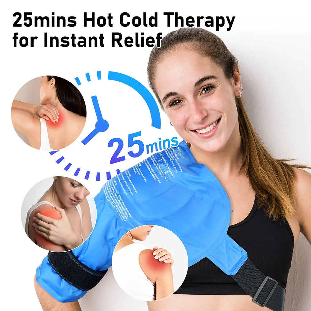 Shoulder Ice Pack Wrap for Hot Cold Therapy and Relief