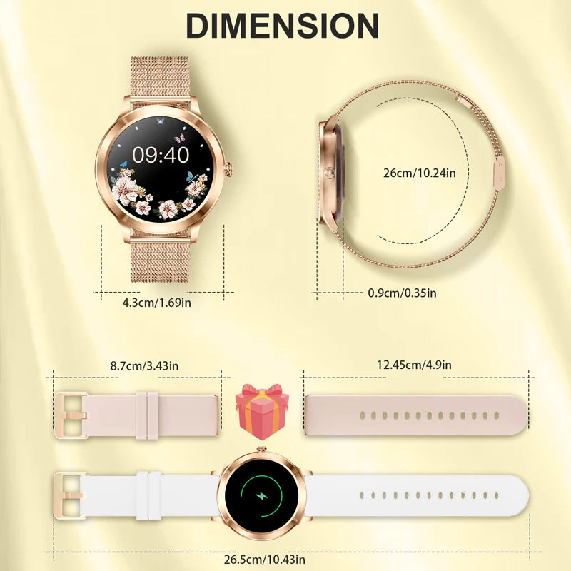 INNOFOVO Women Smart Watch Fitness Tracker With Bluetooth
