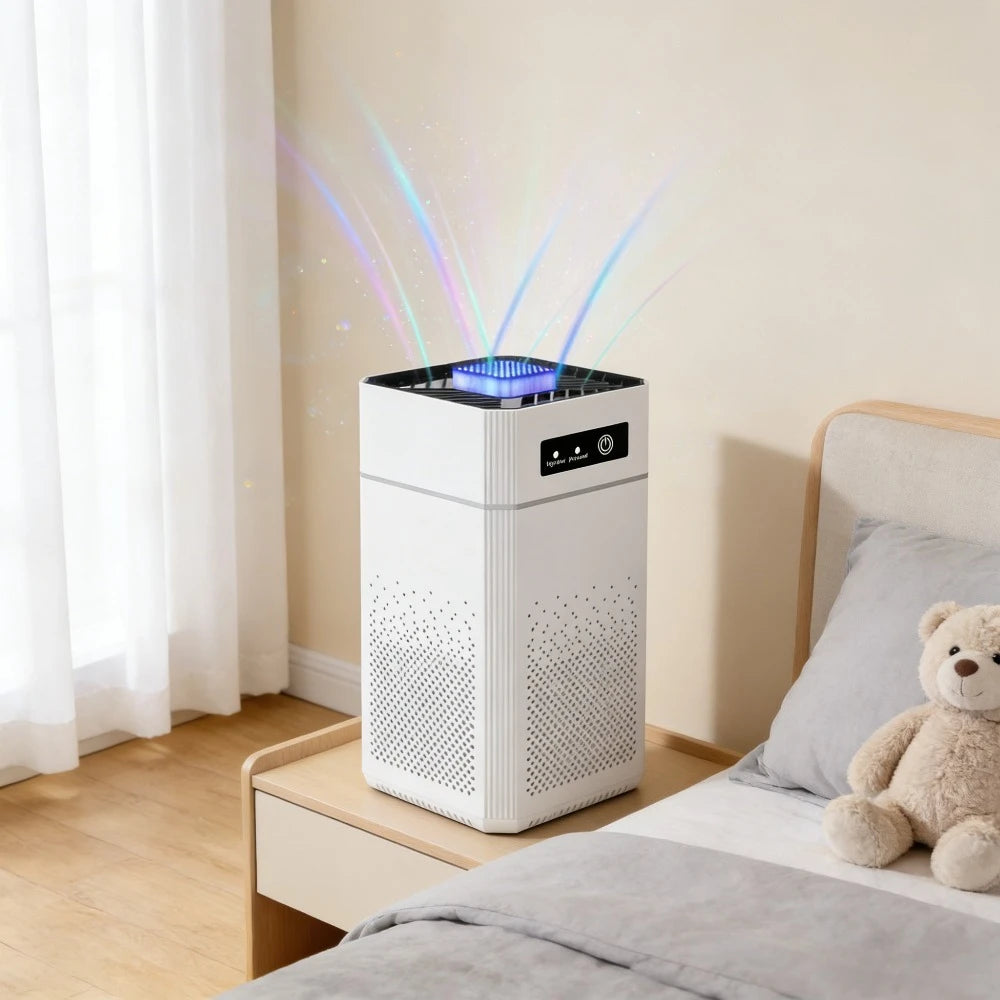 Air Purifier With HEPA Filter Quiet Sleep Mode 360 Inlet