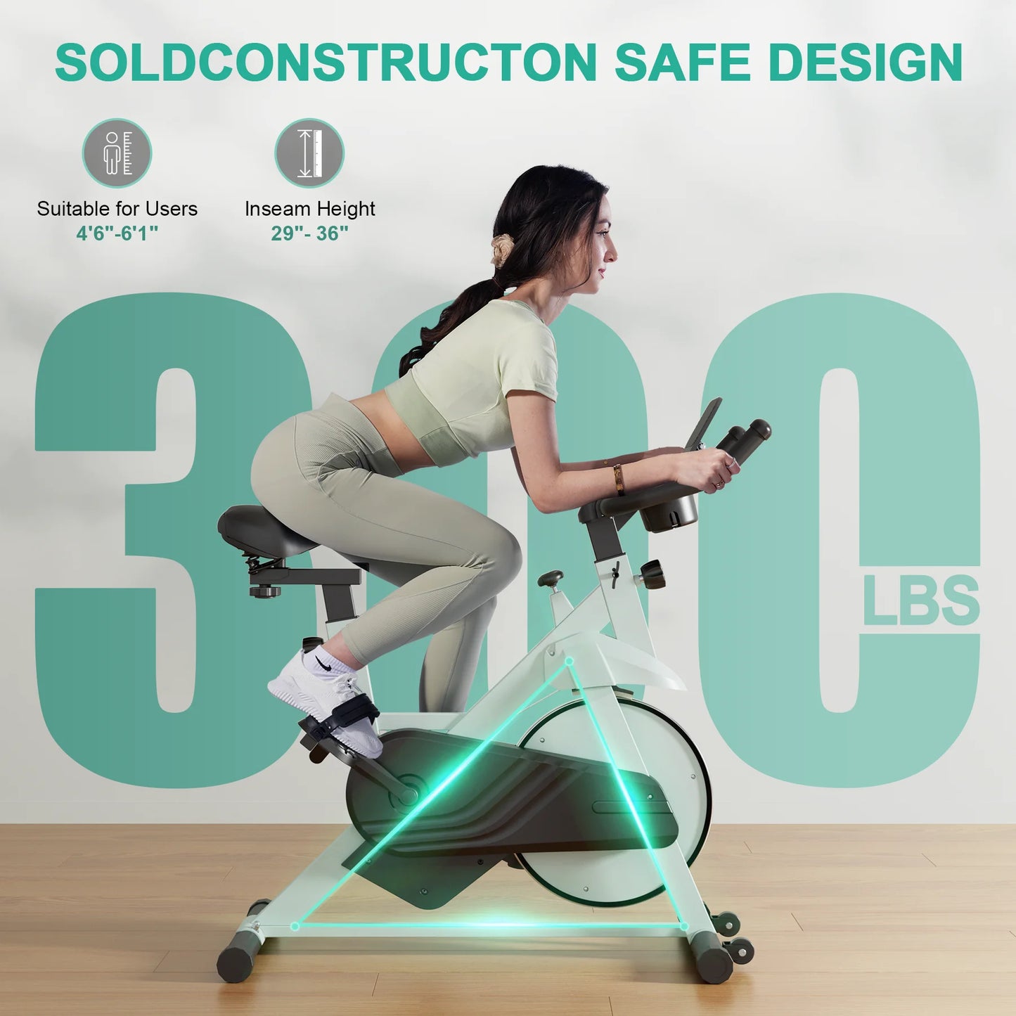 Superun Exercise Bike With 32-Level Magnetic Resistance For Home Use
