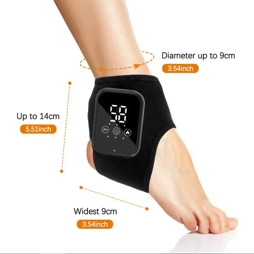 Electric Ankle Massager With Heat Vibration Infrared Therapy