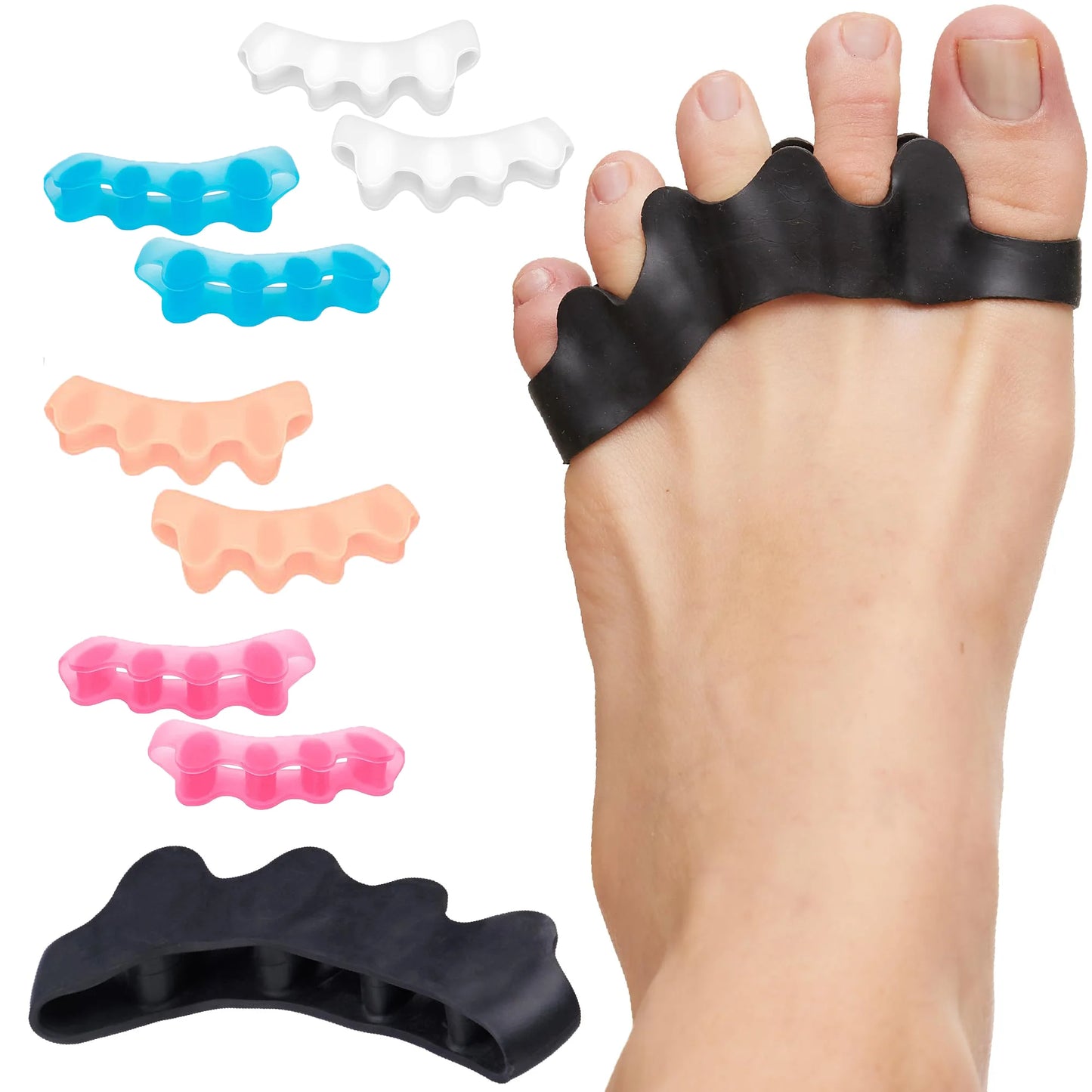 Toe Separators and Straightener for Bunion Pain and Plantar Fasciitis
