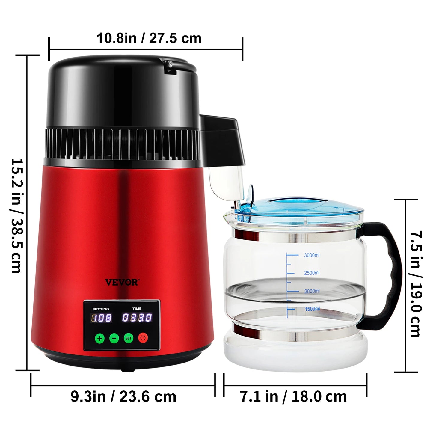 SucceBuy Water Distiller Purifier 1 L/H Distilling Speed