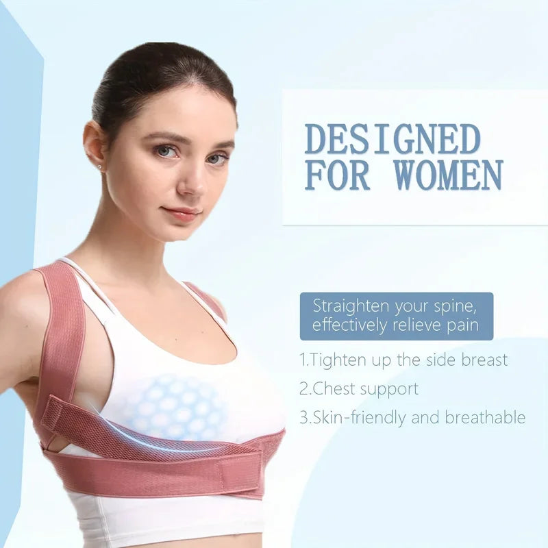 Back Posture Corrector For Adults With Invisible Straps And Spinal Support