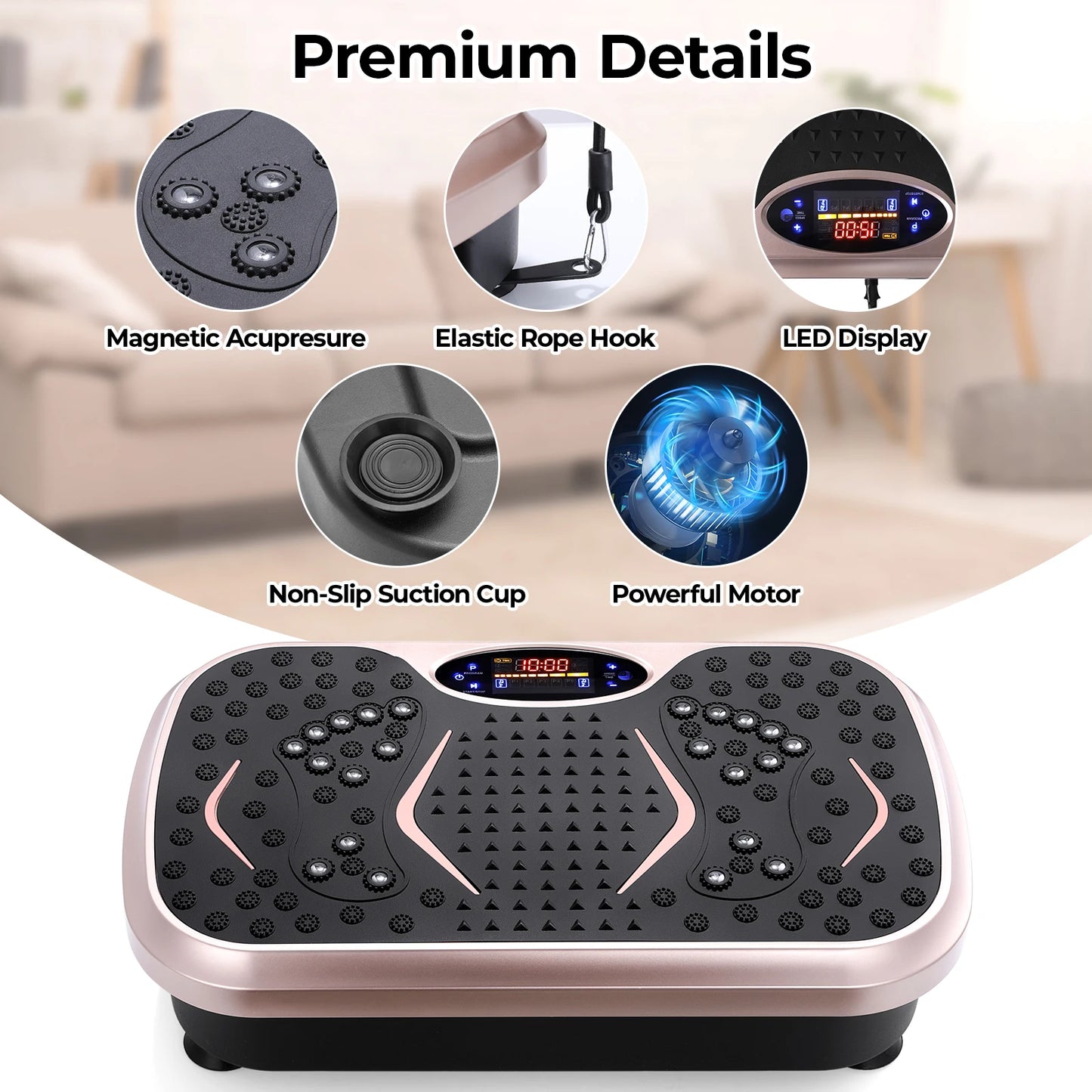 Homfa Vibration Plate Exercise Machine Full-Body Workout