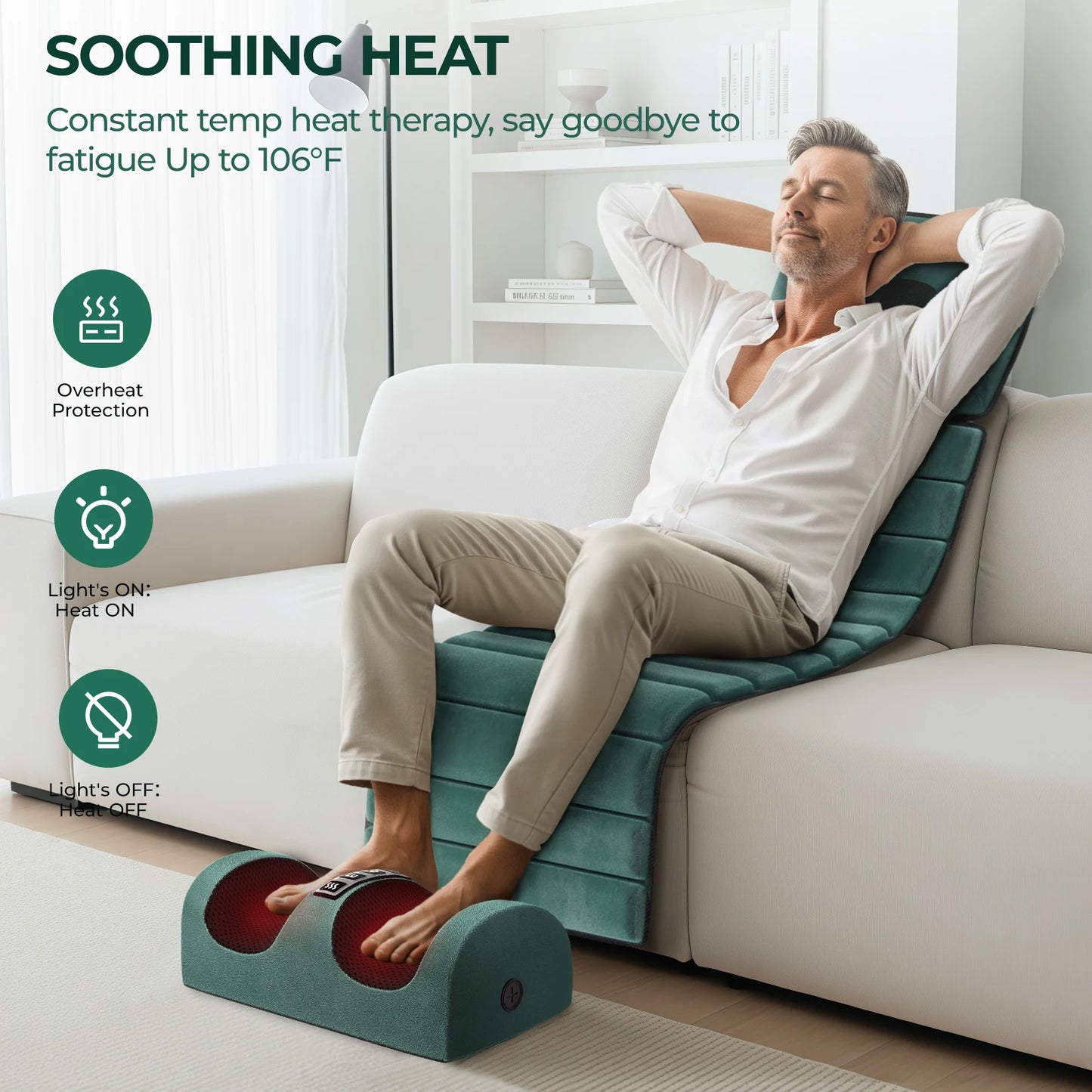 HIMOUTA Full Body Massage Mat With Heat and Detachable Pad