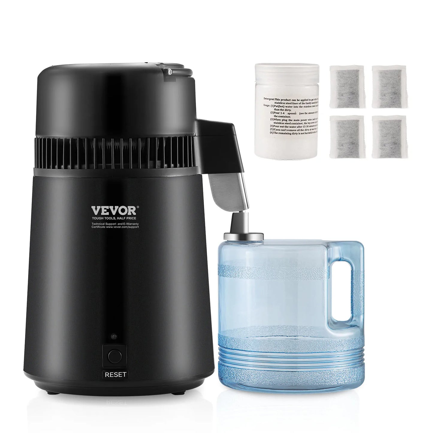 SucceBuy Water Distiller Countertop Purifier 750W Energy Efficient