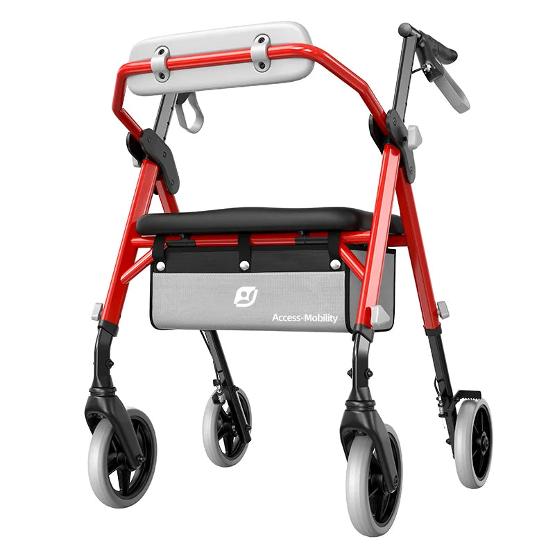 Maidesite Elderly Walker With Seat and Backrest Foldable 350 Lbs