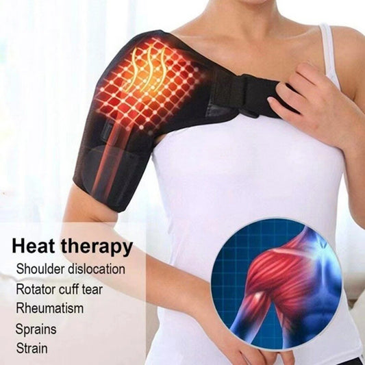 Eelhoe Adjustable Self Heating Shoulder Massager Brace for Pain Relief