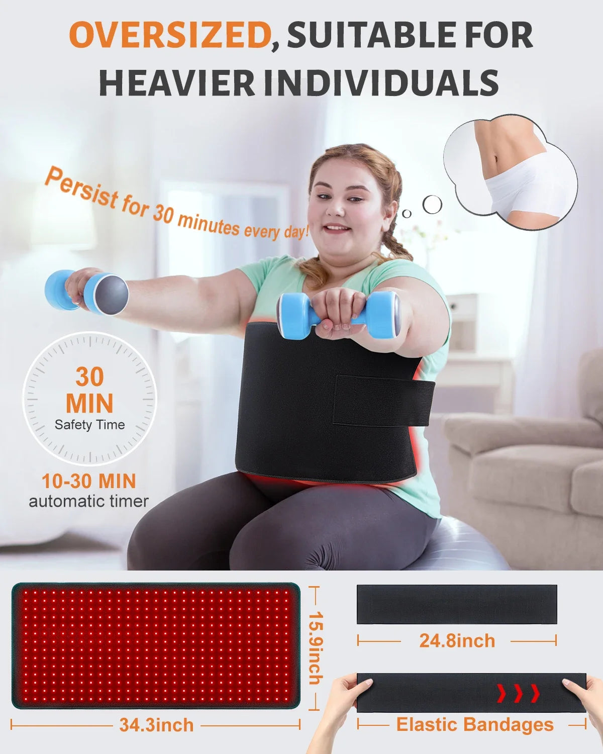 Infrared Light Therapy Pad 660nm 850nm For Back Shoulder Pain
