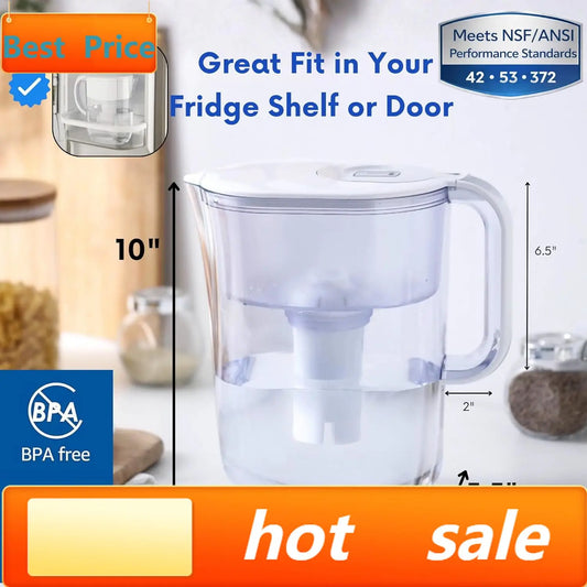10 Cup Water Filter Pitcher With Replacements And Electronic Reminder