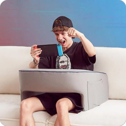 Lap Reading Pillow For Gaming With Memory Foam Arm Rest