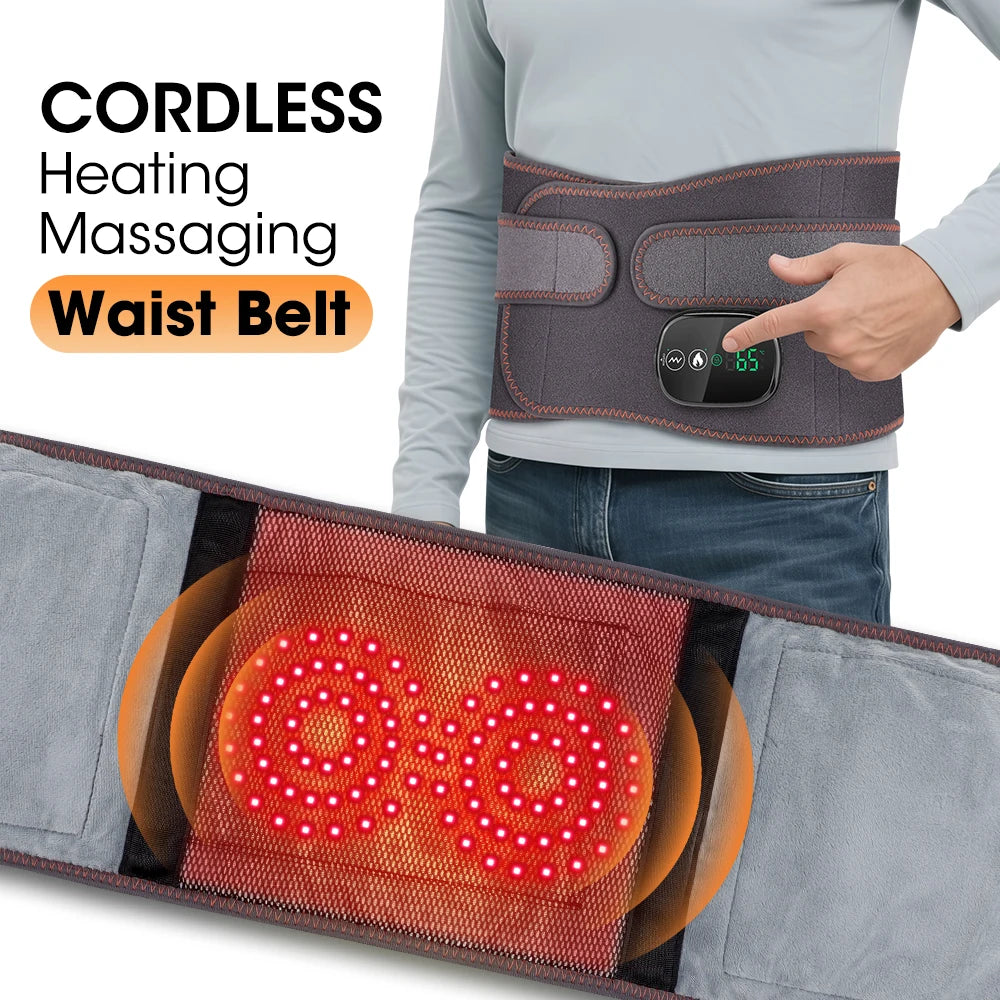 PASTSKY Electric Heating Waist Massager With Red Light Vibration