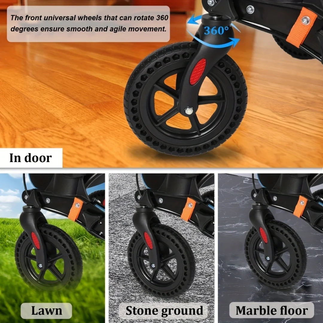Lightweight Foldable Rollator Walker With All Terrain Aluminum Frame