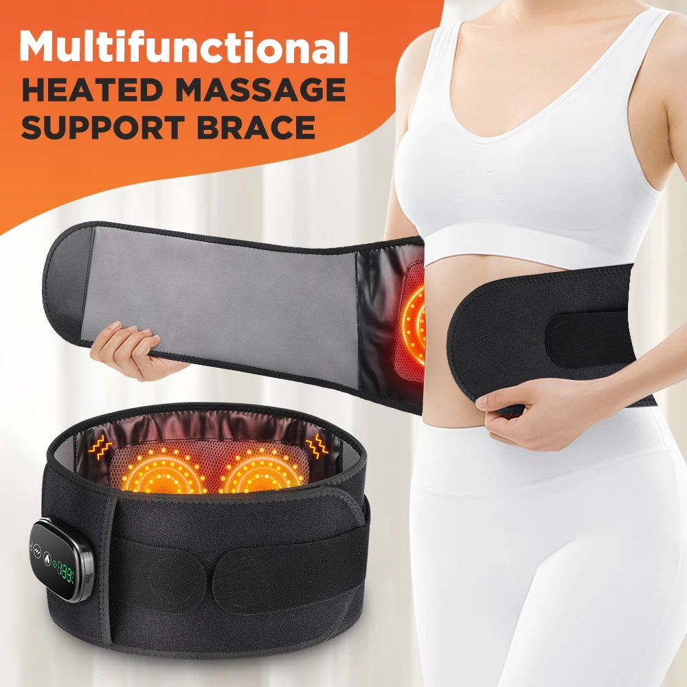 Hailicare Heating Vibration Massager Belt Waist Back Massage
