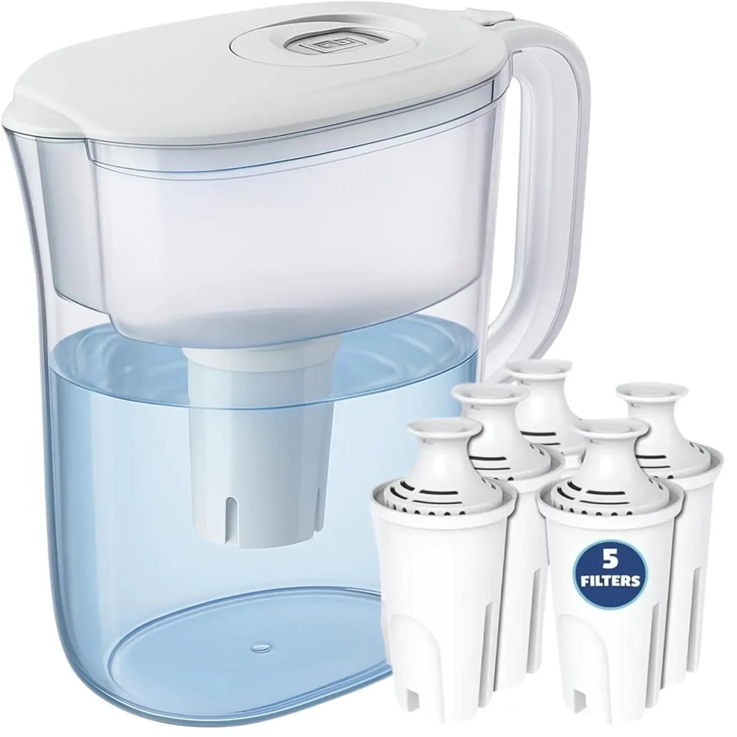 10 Cup Water Filter Pitcher With Replacements And Electronic Reminder