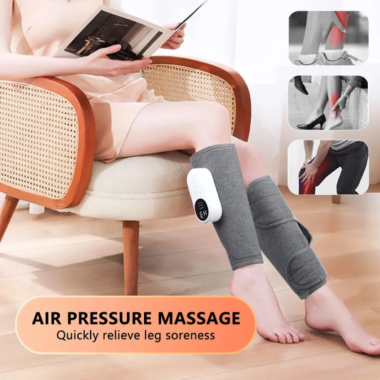 Smart Heating Leg Massager With Air Compression USB Rechargeable
