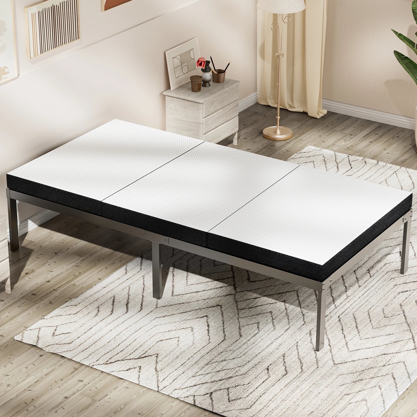 JHK Tri Fold Memory Foam Mattress With Certipur US Certification