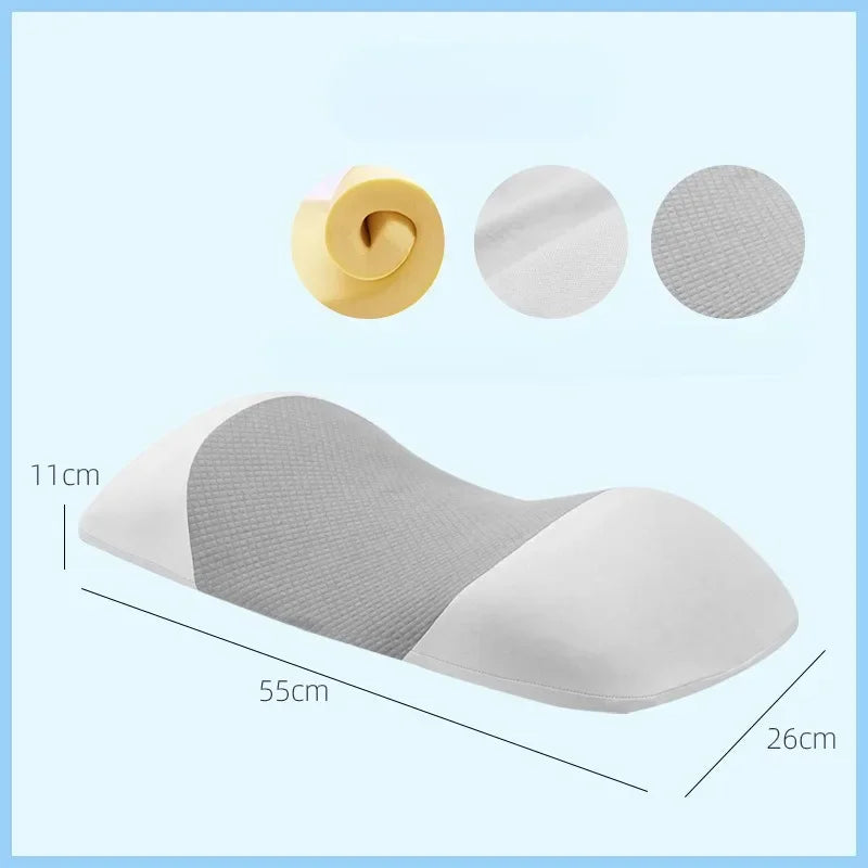 Lumbar Support Pillow Memory Foam for Back Sleepers