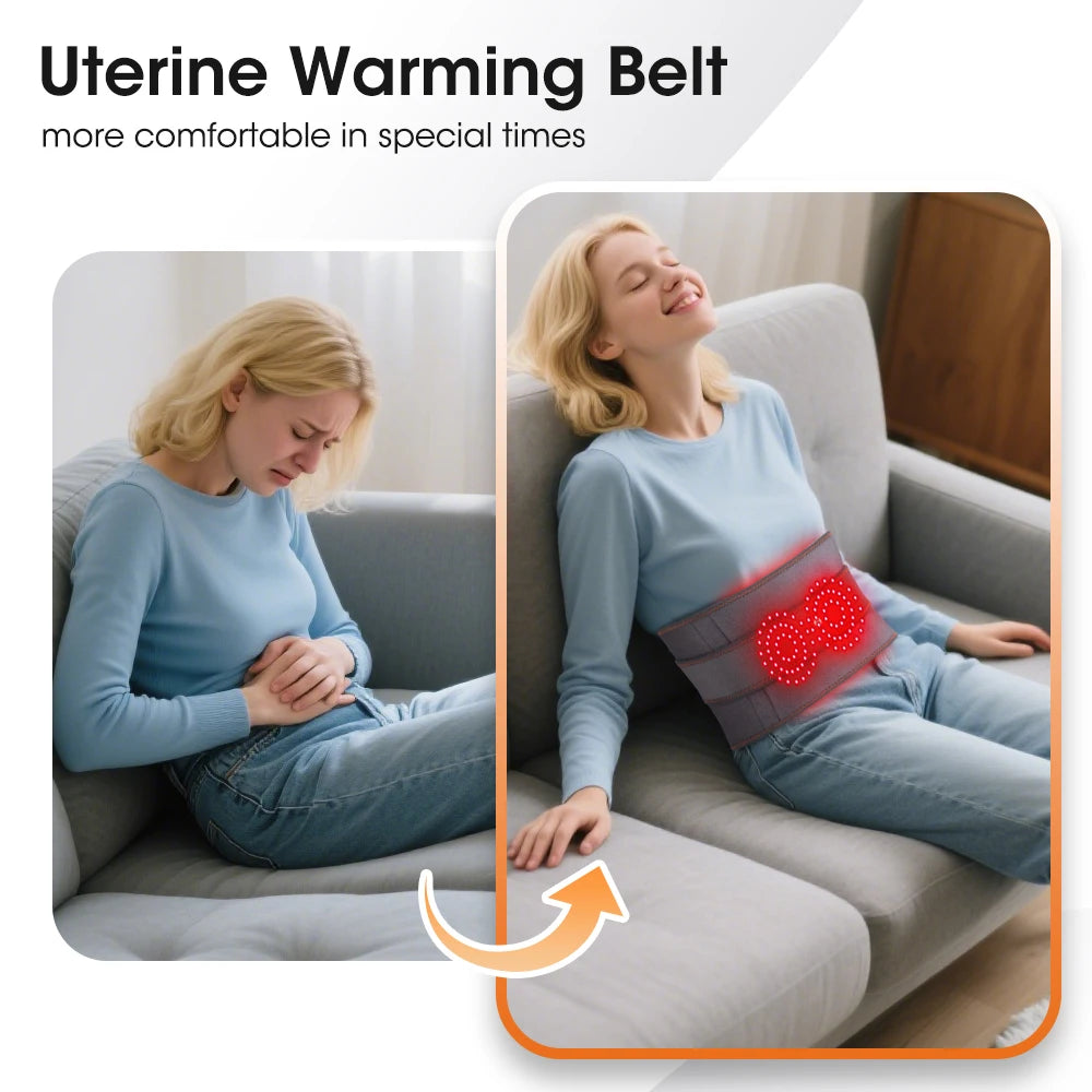 PASTSKY Electric Heating Waist Massager With Red Light Vibration