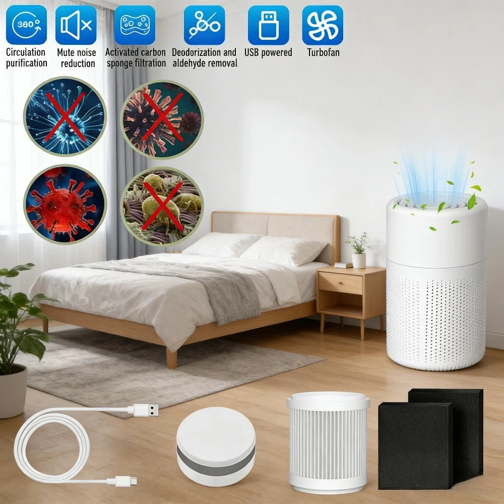 Air Purifier With HEPA Filter Activated Carbon And Aromatherapy