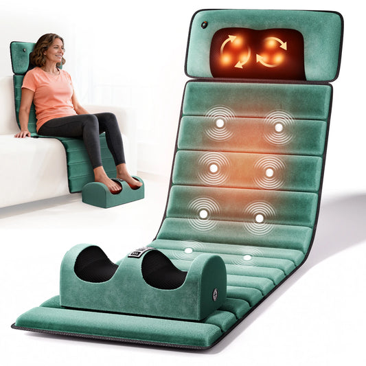 HIMOUTA Full Body Massage Mat With Heat and Detachable Pad