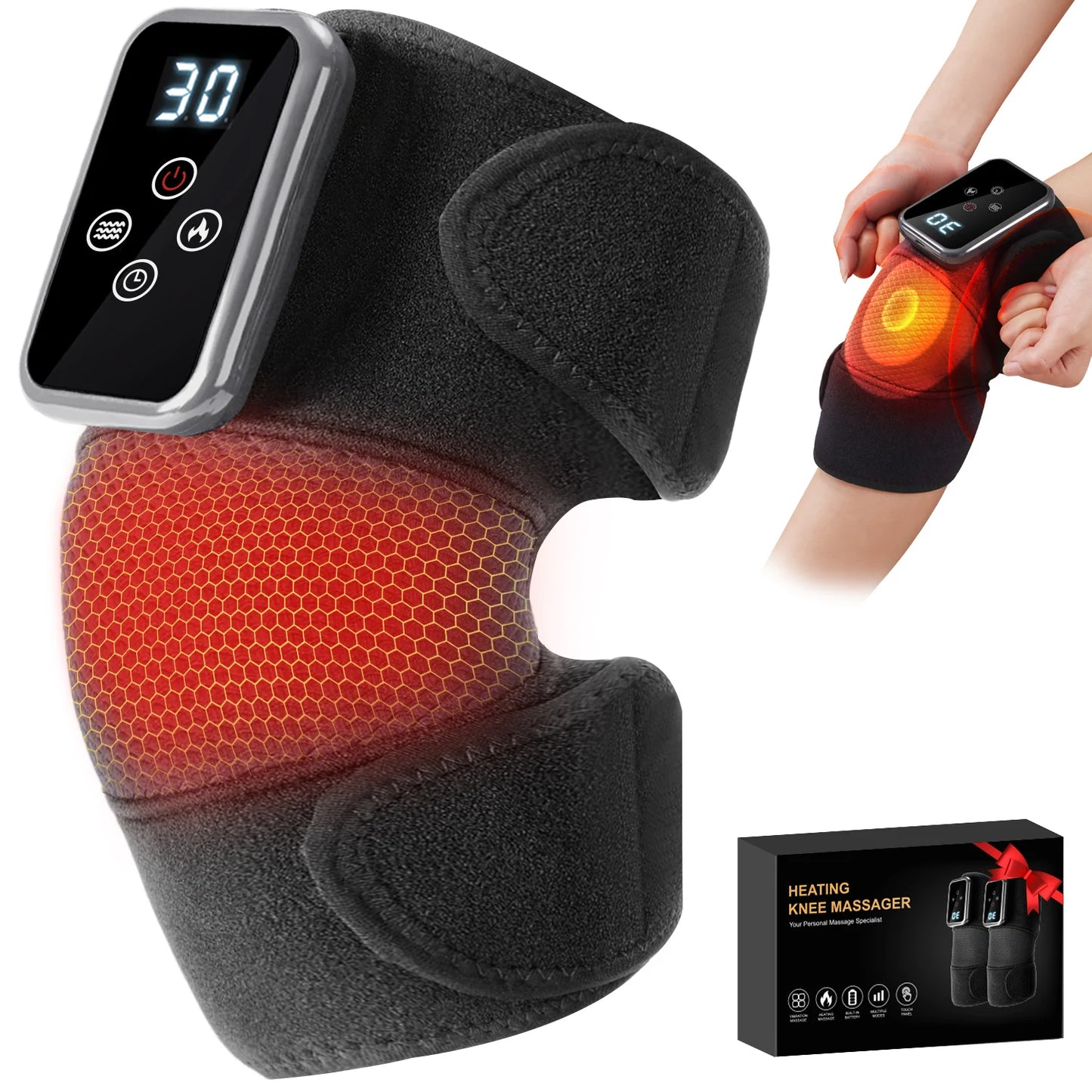 LEERCON Knee Massager With Heat And Vibration For Pain Relief