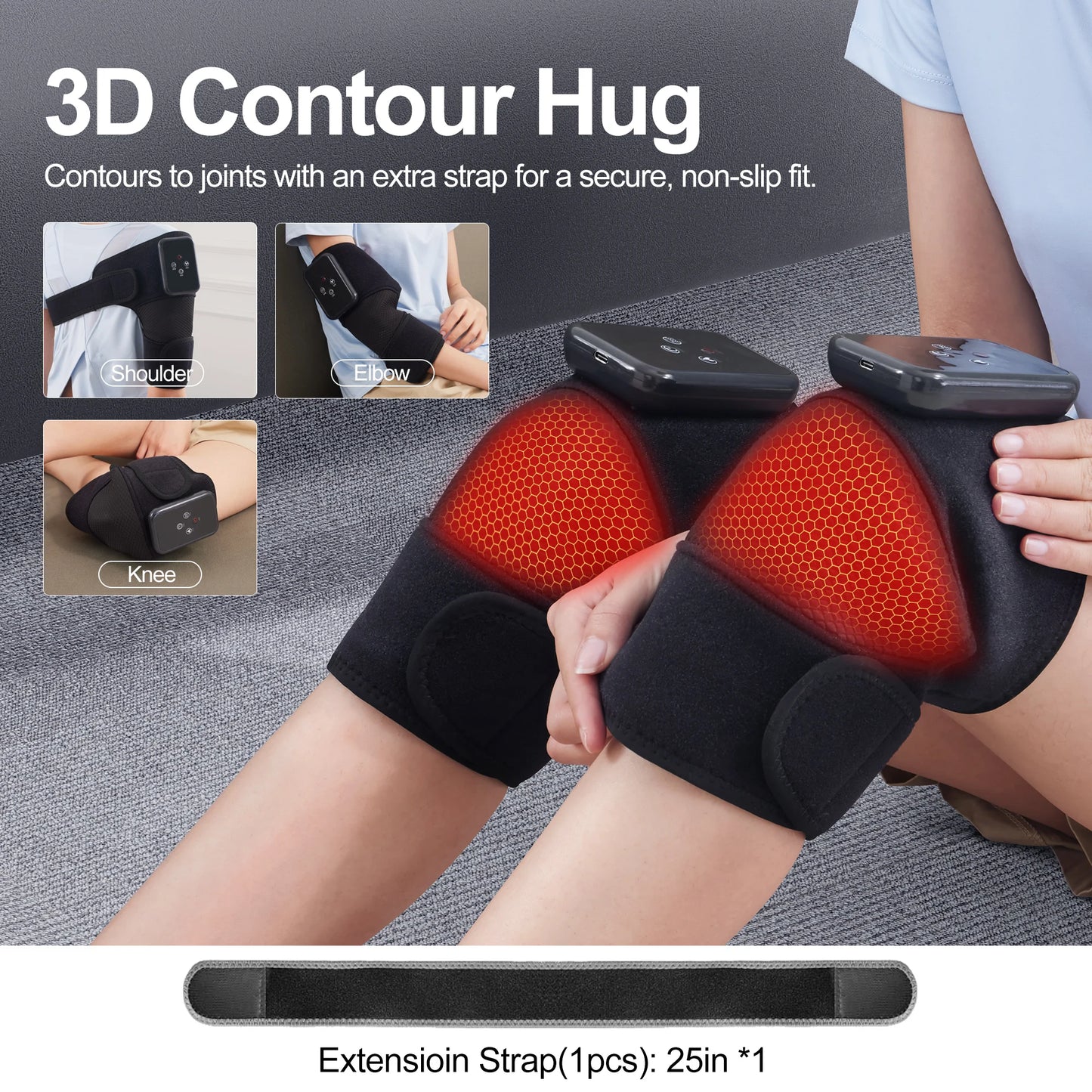 LEERCON Knee Massager With Heat And Vibration For Pain Relief