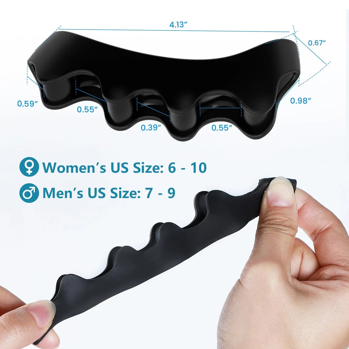 Toe Separators and Straightener for Bunion Pain and Plantar Fasciitis