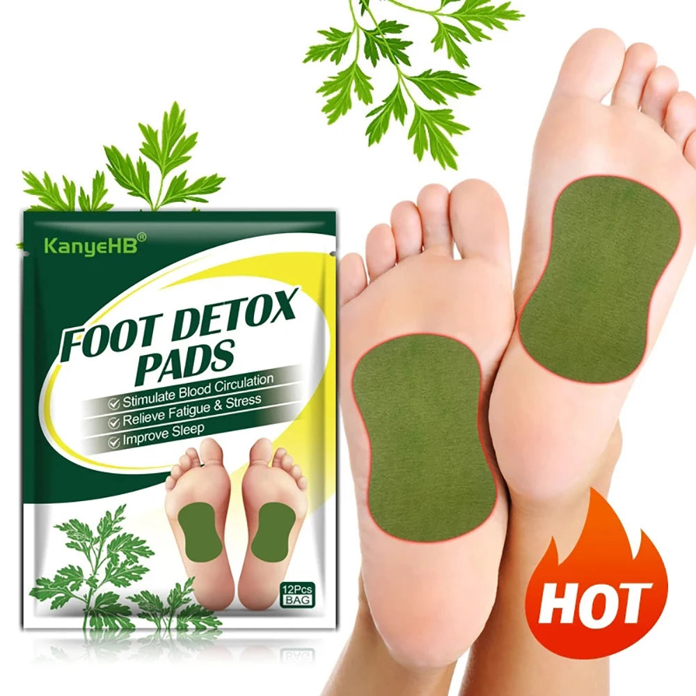 Detox Foot Patches Herbal Wormwood Argyi Cleansing Sleep Aid