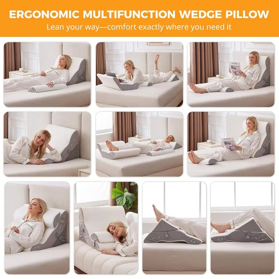 Wedge Pillow Set After Surgery For Acid Reflux Comfort