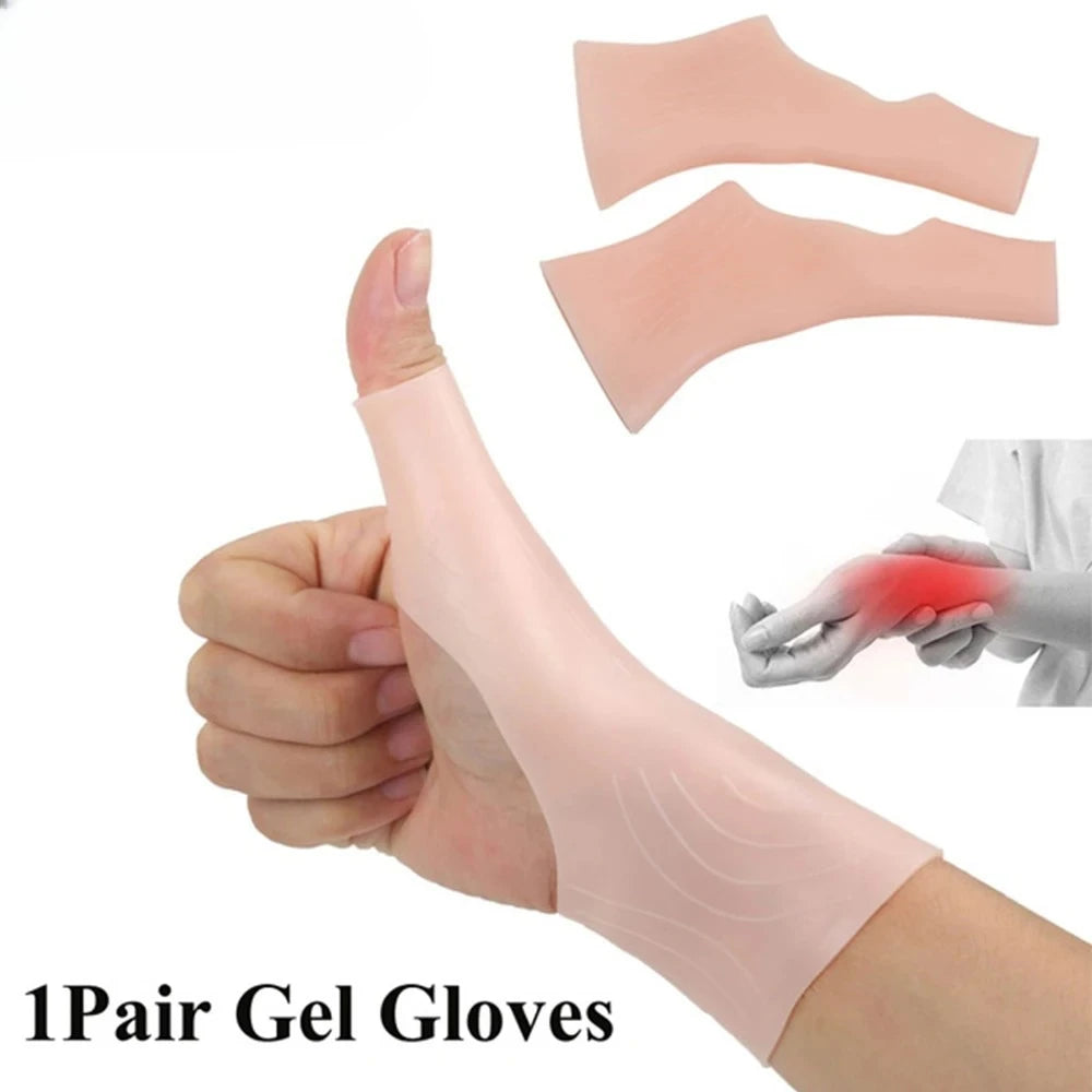 Silicone Gel Therapy Wrist Thumb Support Gloves For Arthritis Carpal Tendonitis