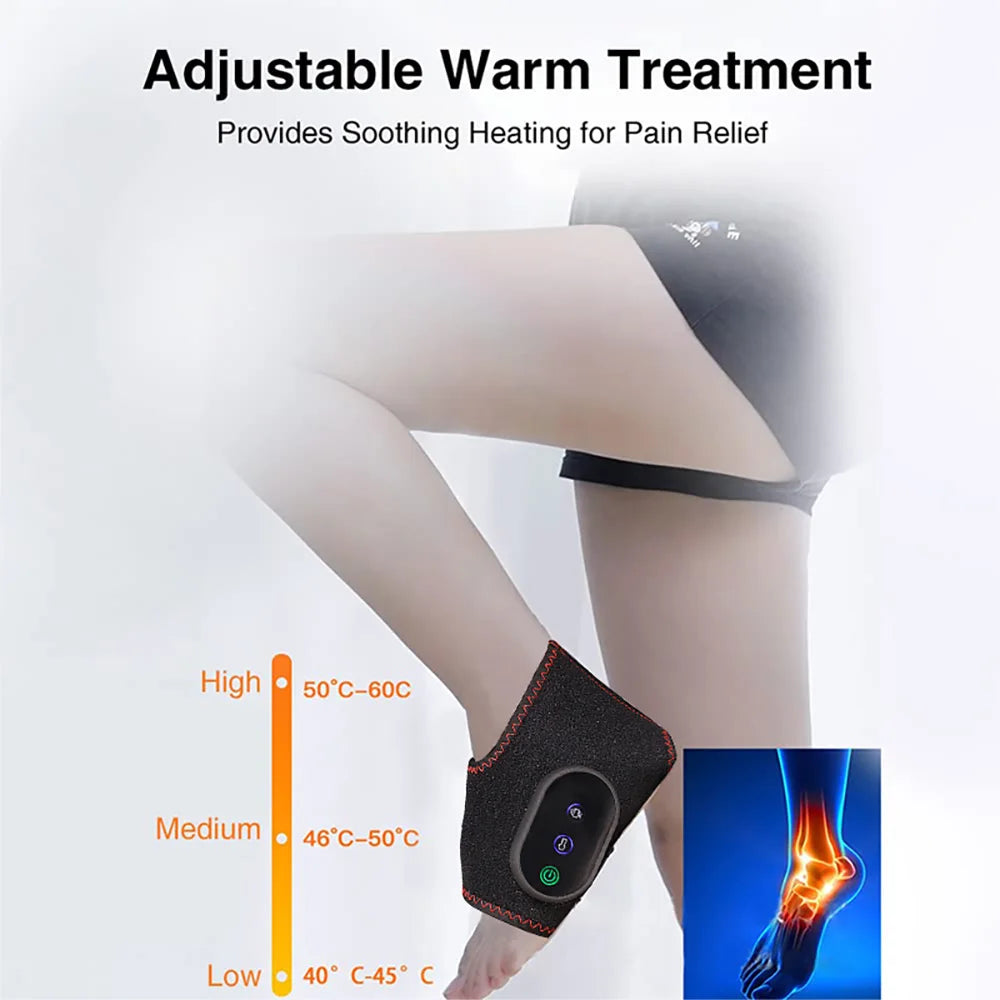 Electric Foot Warmer Massager With Heated Pad And Vibration