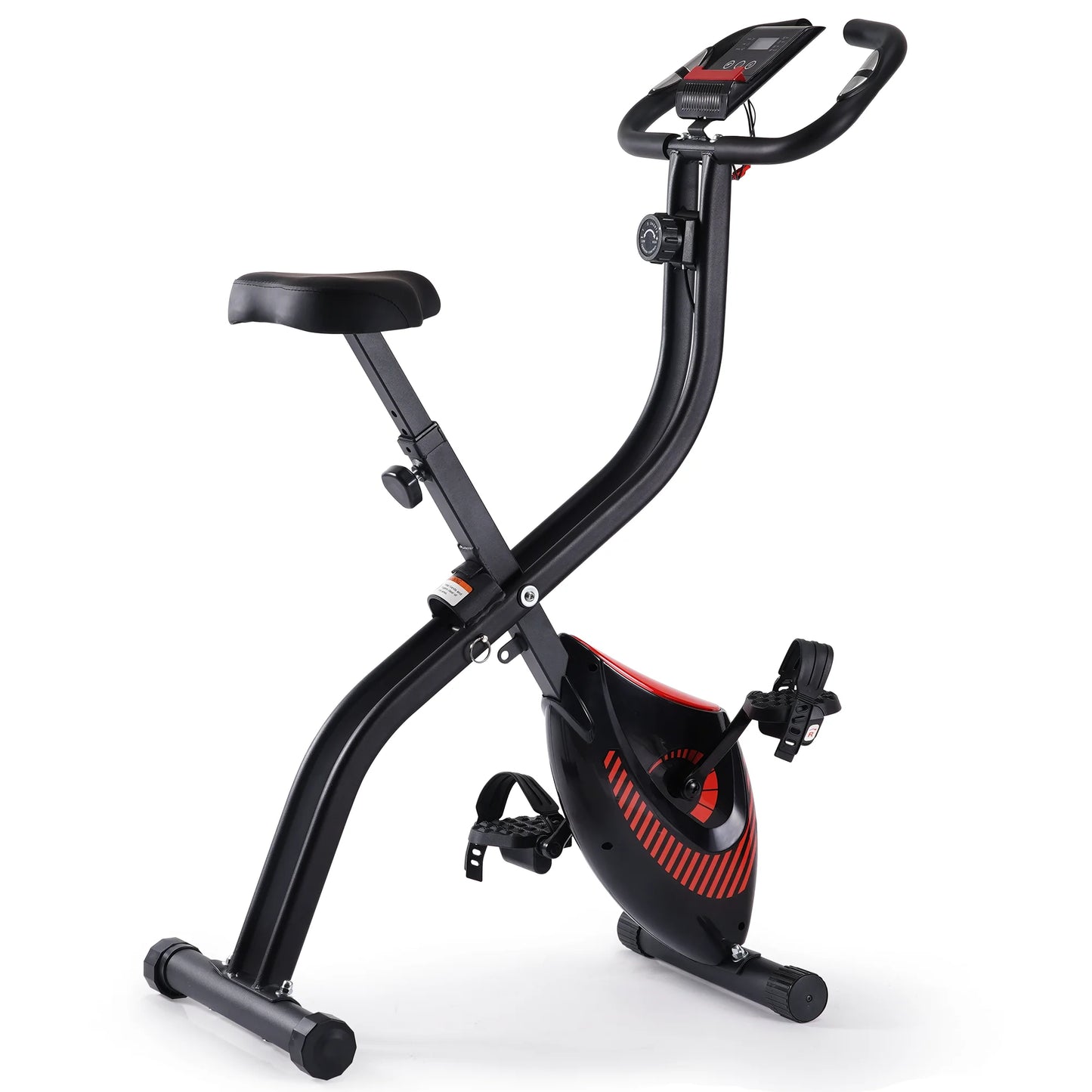 Folding Exercise Bike With LCD Monitor And Phone Holder