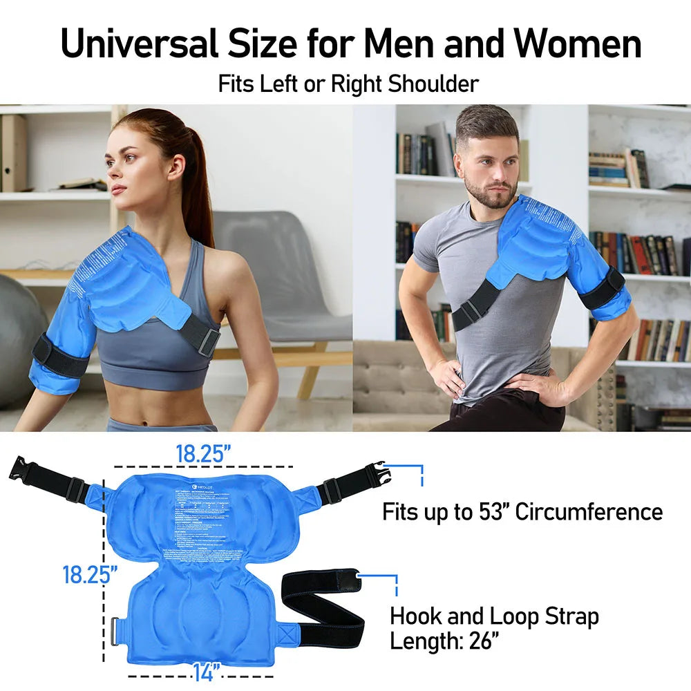 Shoulder Ice Pack Wrap for Hot Cold Therapy and Relief