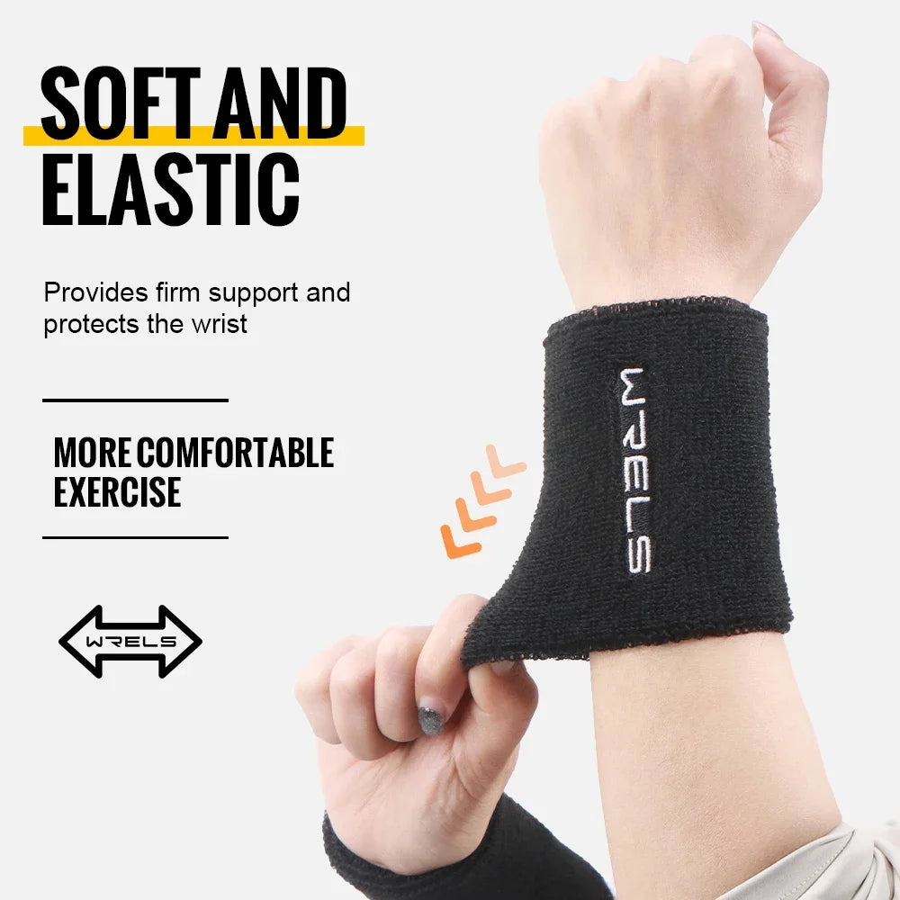 WRELS Wristbands Moisture Wicking Terry Cloth For Sports Gym