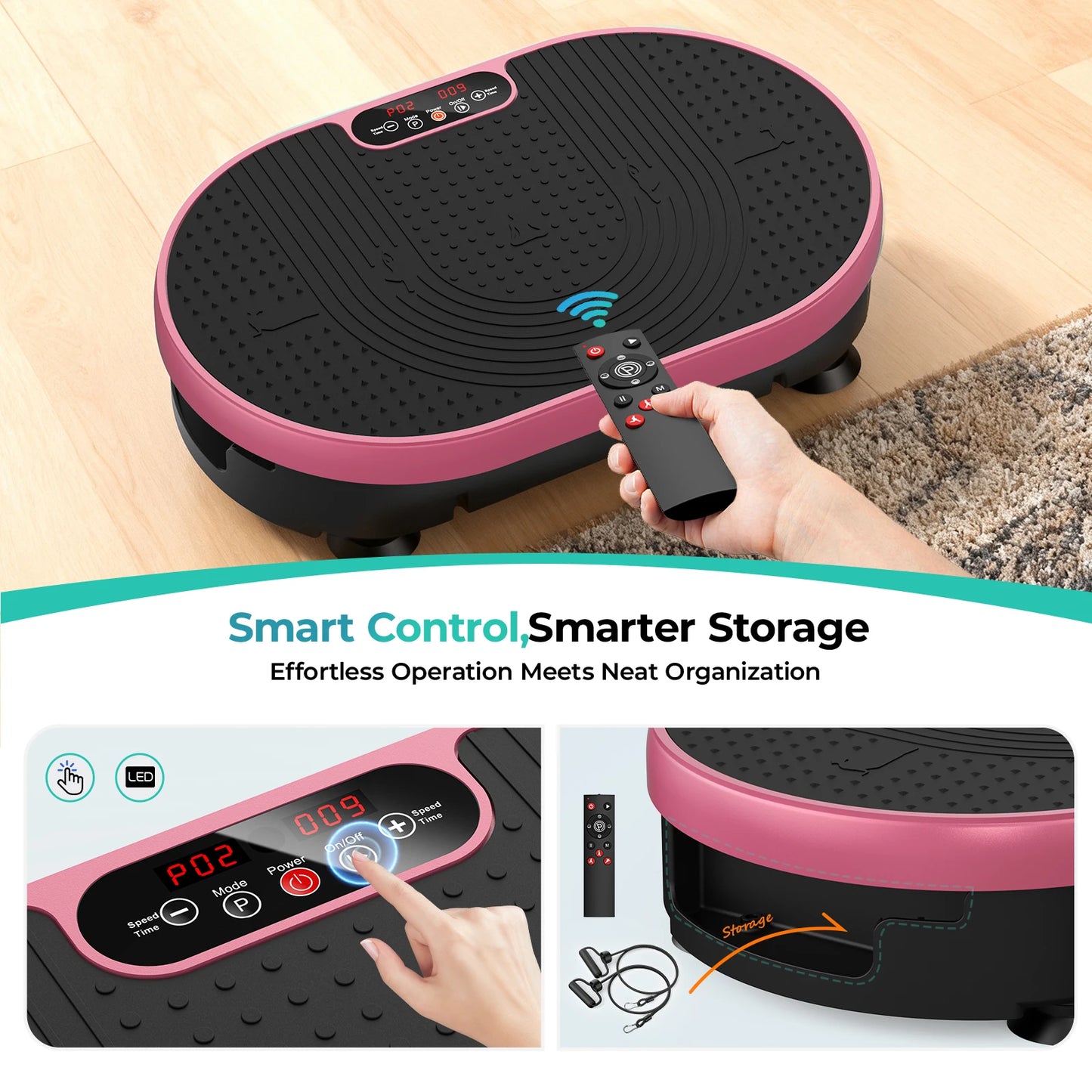 Glorygym Vibration Plate Exercise Machine With Remote Control 120 Speeds