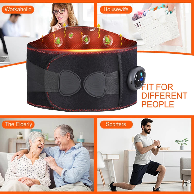 Cordless Heating Belt 5 Level Massage For Waist Back Pain