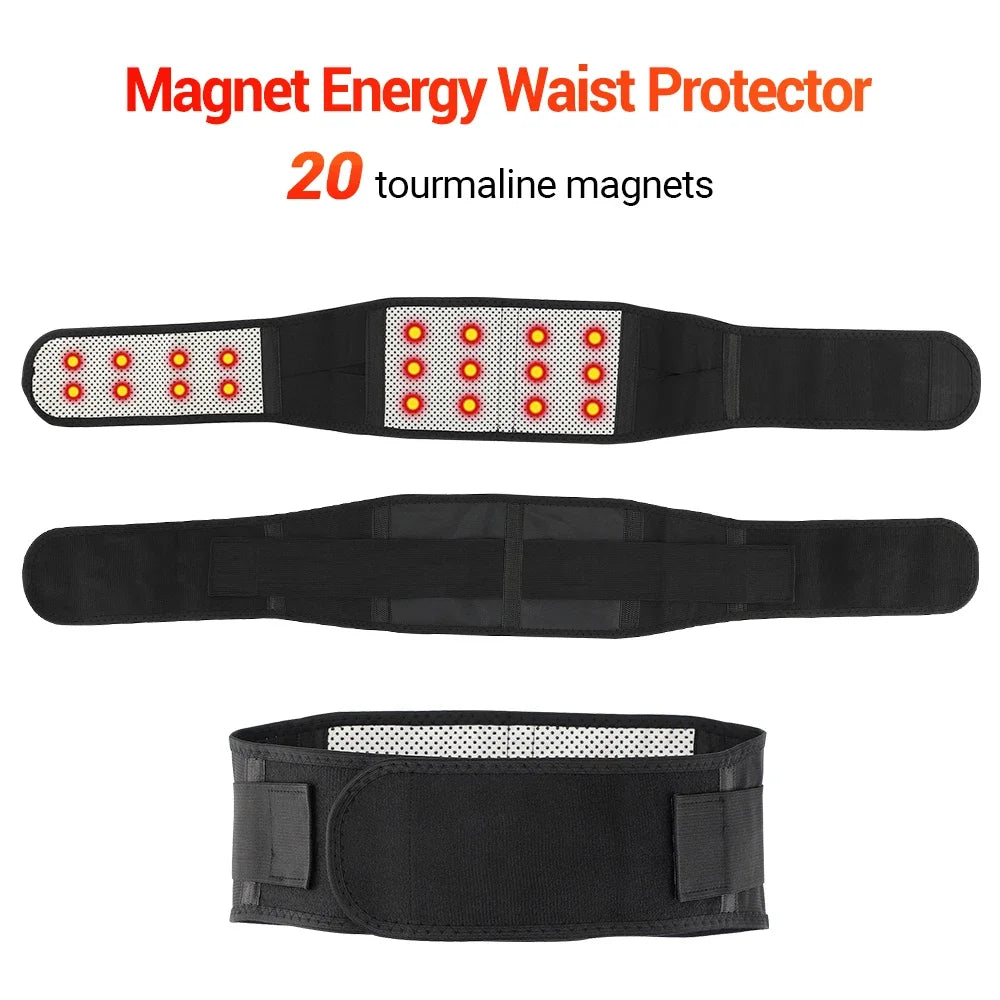 Adjustable Tourmaline Self-Heating Magnetic Back Support Belt