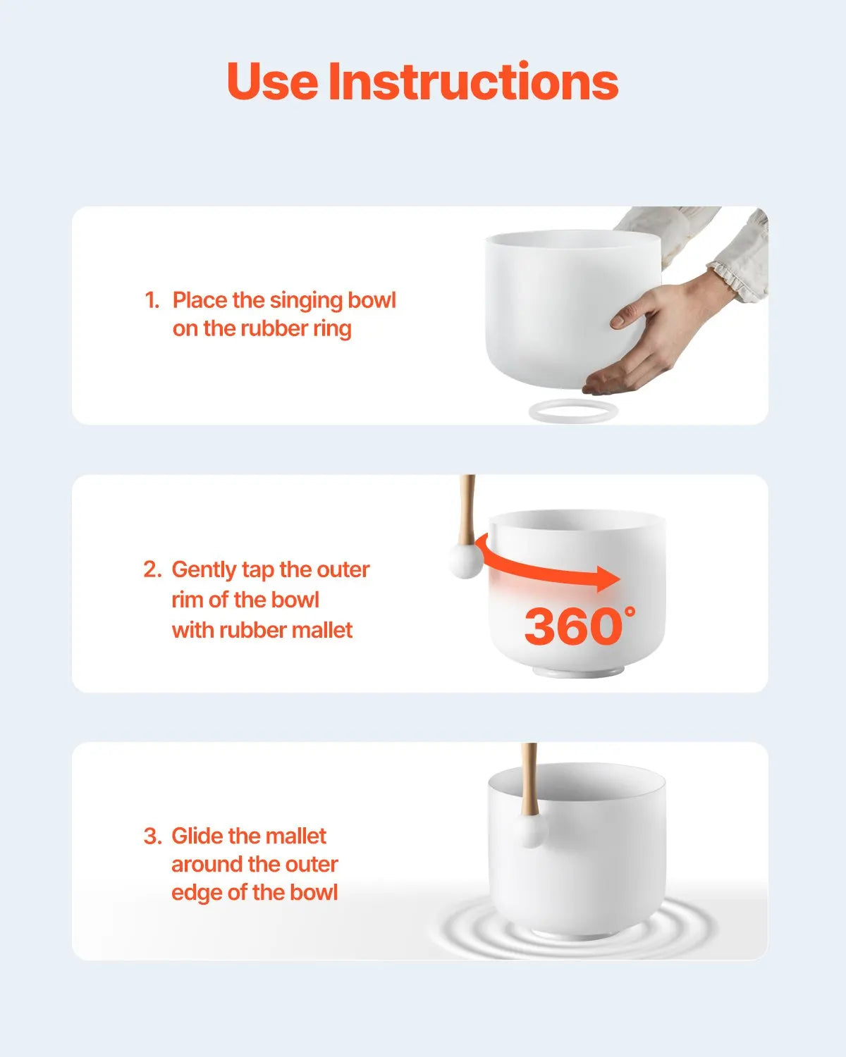 Crystal Singing Bowls Set In A And F Notes