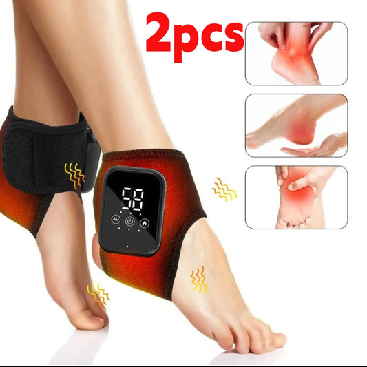 Electric Ankle Massager With Heat Vibration Infrared Therapy