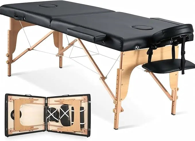 Portable Lash Bed Massage Table With Face Cradle Adjustable Height